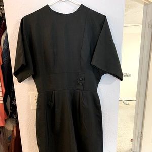 Authentic Vintage 50’s, little Black Dress, probably a size 8.